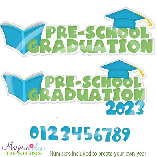 Pre School Graduation Title SVG Cutting Files + Clipart - Click Image to Close